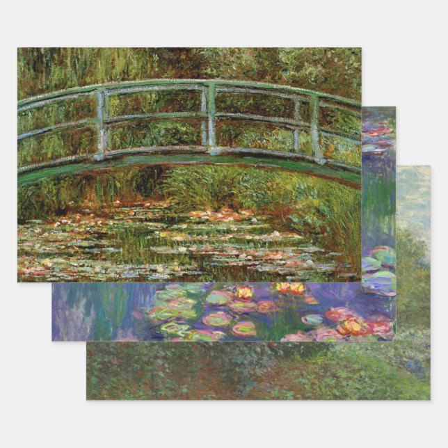 Monet French Japanese Bridge Giverney Geschenkpapier Set (Set)