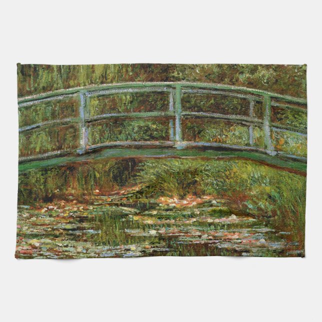 Monet French Japanese Bridge Giverney Handtuch (Horizontal)