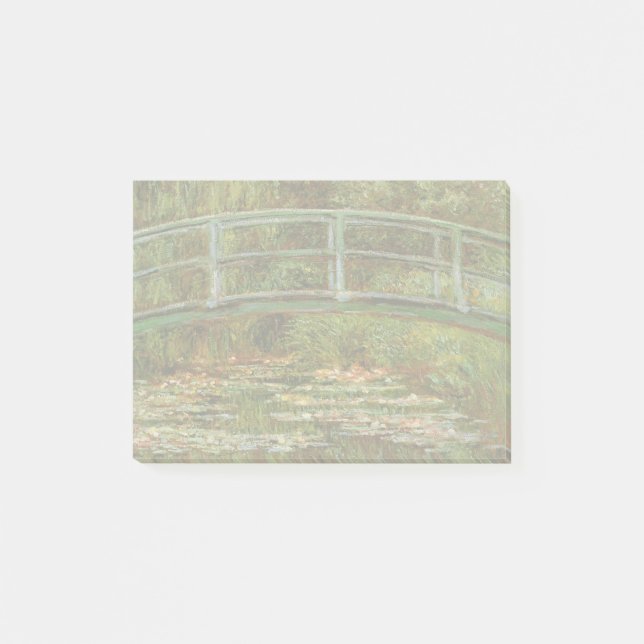 Monet French Japanese Bridge Giverney Post-it Klebezettel (Vorderseite)
