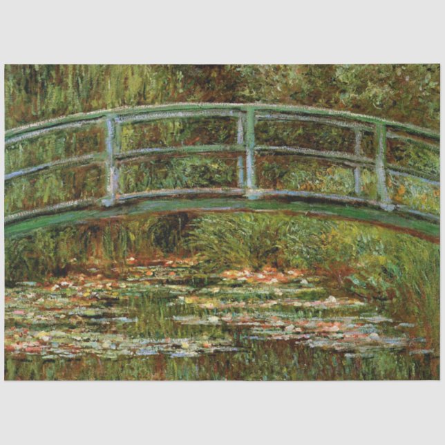 Monet French Japanese Bridge Giverney Seidenpapier (Vorderseite)