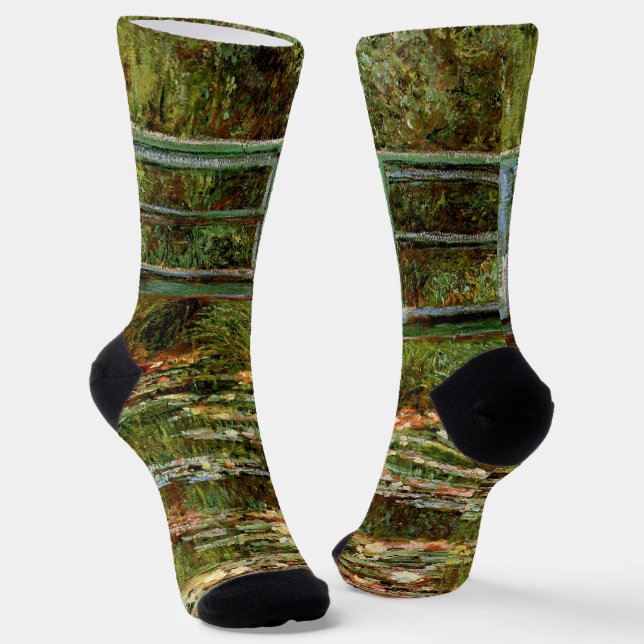 Monet French Japanese Bridge Giverney Socken (Gewinkelt)