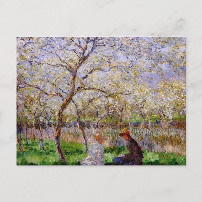 Monet - Frühling Postkarte (Vorderseite)