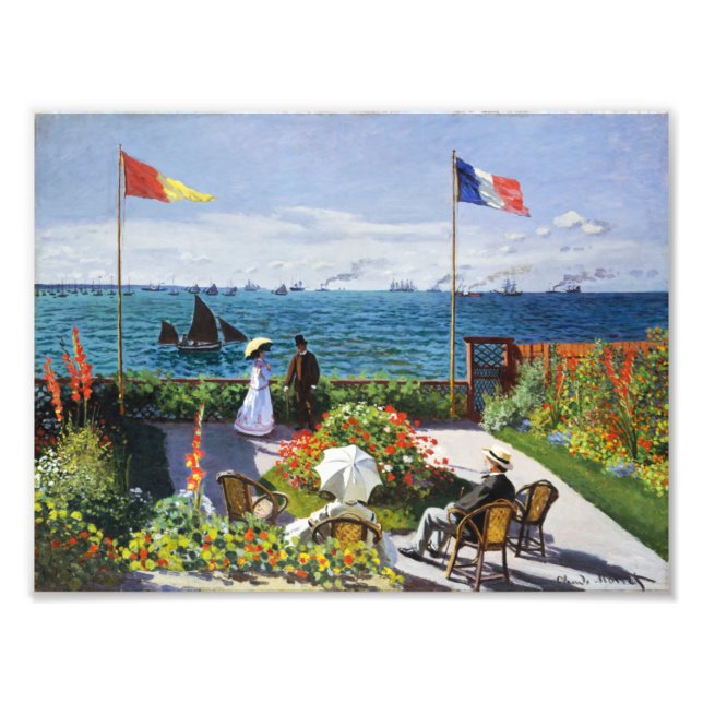 Monet Garden bei Sainte Adresse Fotodruck (Vorne)