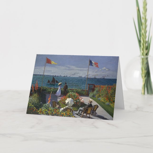 Monet Garden bei Sainte-Adresse Malerei Karte (Vorderseite)