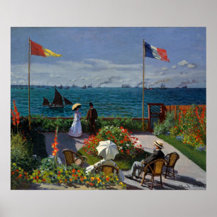 Monet Garden bei Sainte-Adresse Malerei Poster