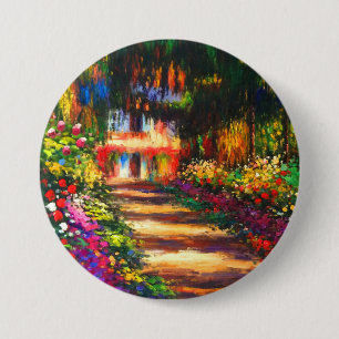 Monet Garden - Giverny Button