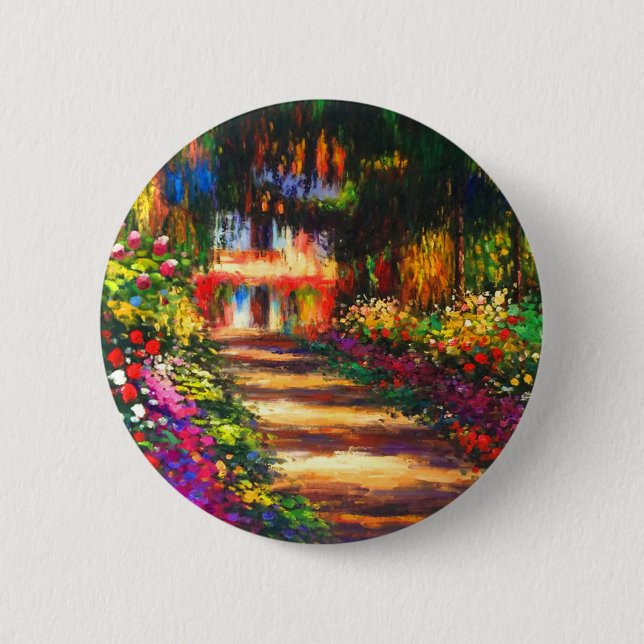 Monet Garden - Giverny Button (Vorderseite)