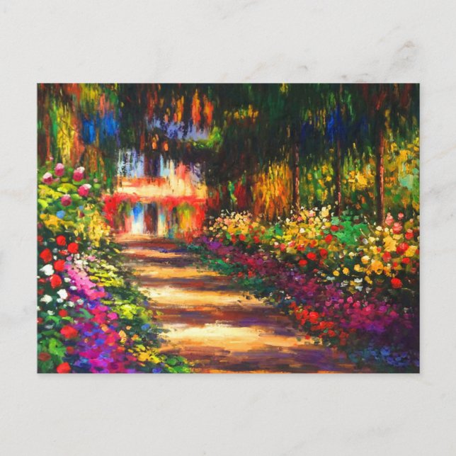 Monet Garden - Giverny Einladungspostkarte (Vorderseite)