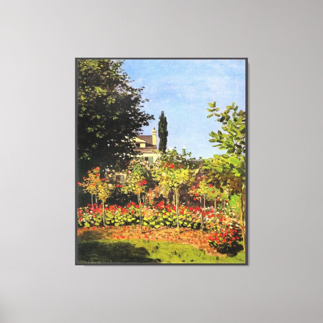 Monet - Garden in Bloom Leinwanddruck (Vorderseite)