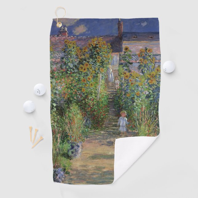 Monet Garden Vetheuil Impressionim Malerei Golfhandtuch (Insitu)