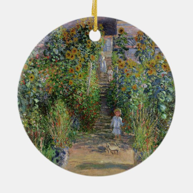 Monet Garden Vetheuil Impressionim Malerei Keramik Ornament (Hinten)