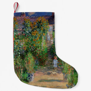 Monet Garden Vetheuil Impressionim Malerei Kleiner Weihnachtsstrumpf