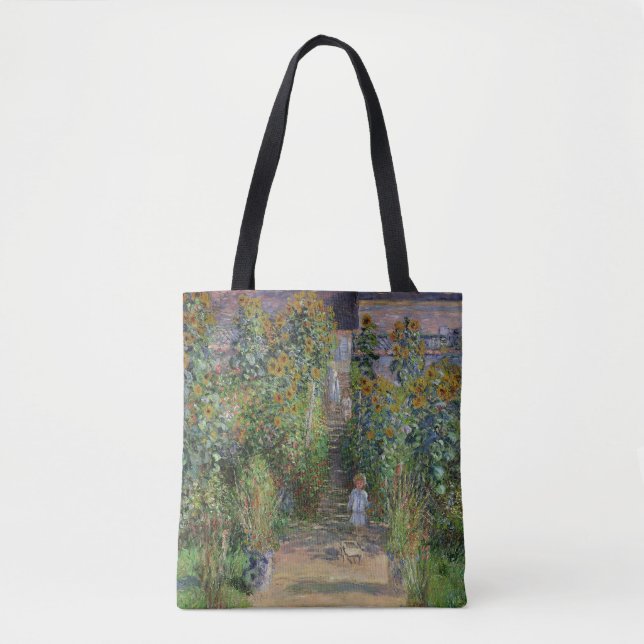 Monet Garden Vetheuil Impressionim Malerei Tasche (Vorderseite)
