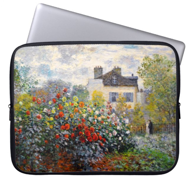 Monet Garten in Argenteuil Laptopschutzhülle (Vorderseite)