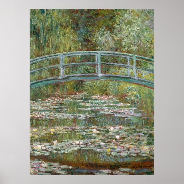 Monet, Garten, klassische Malerei Poster (Vorne)