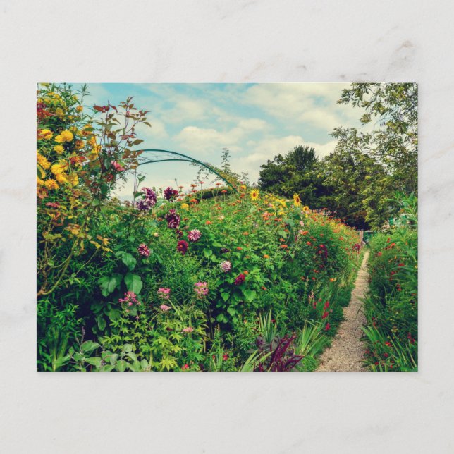 Monet-Garten Postkarte (Vorderseite)