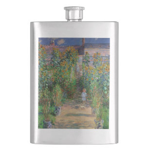 Monet Garten Vetheuil Impressionismus Blumenmalere Flachmann