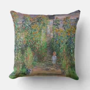 Monet Garten Vetheuil Impressionismus Blumenmalere Kissen