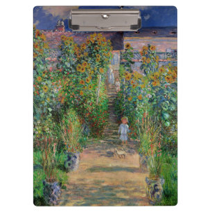 Monet Garten Vetheuil Impressionistisches Blumen G Klemmbrett
