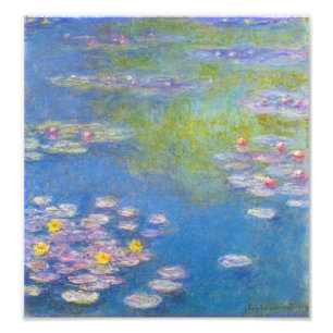 Monet gelbes Wasser-Lilien-Druck Fotodruck