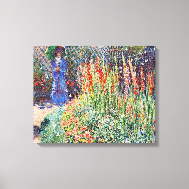 Monet - gerundete Blume Bett Leinwanddruck (Vorderseite)