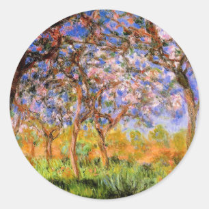 Monet - Giverny im Frühling Runder Aufkleber