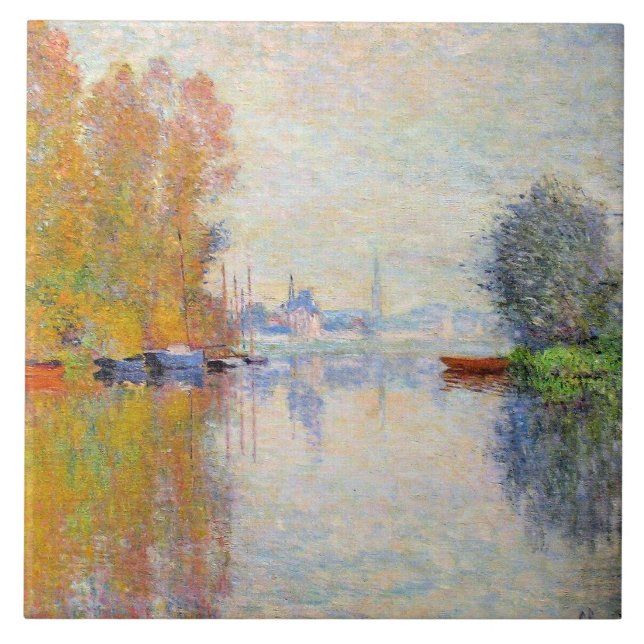 Monet - Herbst auf der Seine in Argentinien Fliese (Vorderseite)