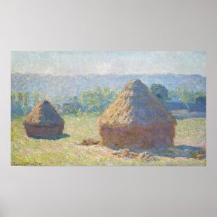 Monet - Heuhaufen Ende des Sommers Poster
