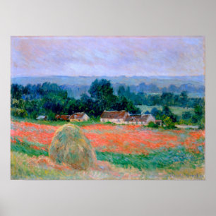 Monet - Heuhaufen in Giverny 1886 Poster