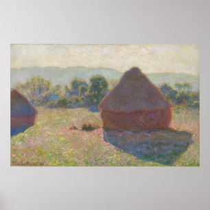 Monet - Heuschober Mittag Poster