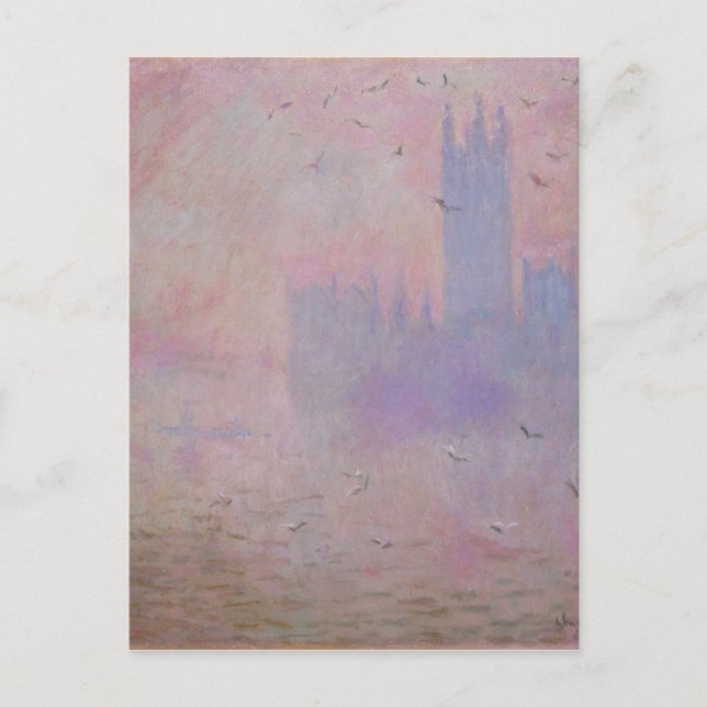 Monet - Houses of Parliament, Seagulls Postkarte (Vorderseite)
