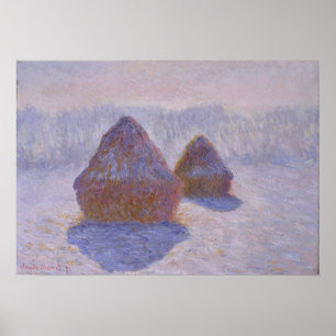 Monet - Hystacks (Effekt von Schnee und Sonne) 189 Poster