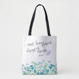 Monet I muss Blumen-immer blauen Garten haben Tasche