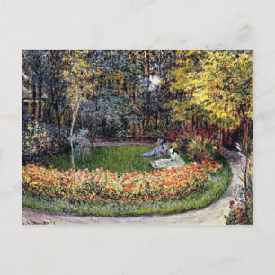 Monet - Im Garten, berühmtes Bild Postkarte