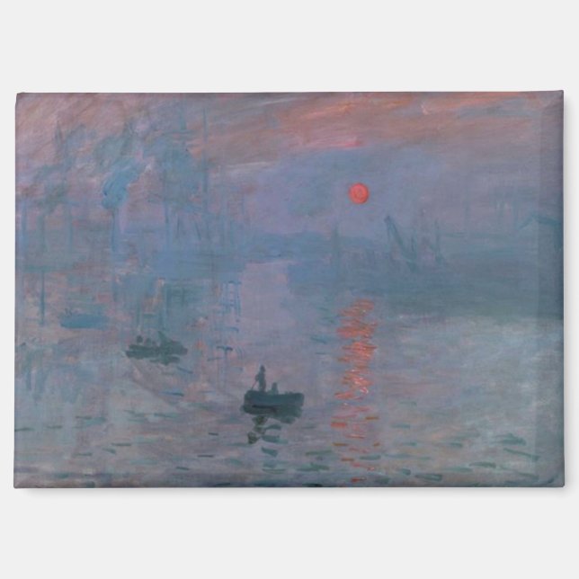 Monet, Impression bei Sonnenaufgang Magnet (Vorderseite)