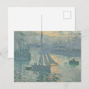 Monet Impression Sunrise Marine Klassische Malerei Postkarte
