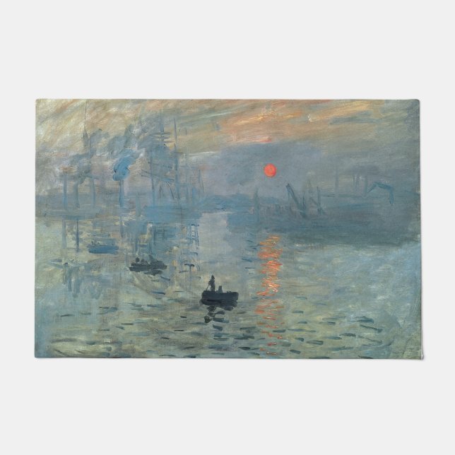 Monet Impression Sunrise Soleil Levant Malerei Fußmatte (Vorderseite)