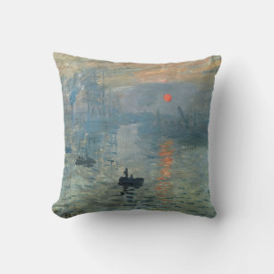 Monet Impression Sunrise Soleil Levant Malerei Kissen