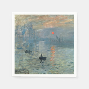 Monet Impression Sunrise Soleil Levant Malerei Serviette