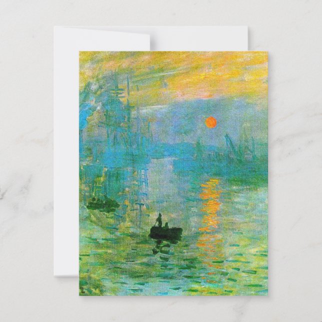 Monet Impressionismus-Sonnenaufgang-Einladungen Einladung (Vorderseite)