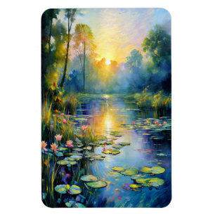 Monet Inspiriert Lily Pond bei Sonnenaufgang Impre Magnet