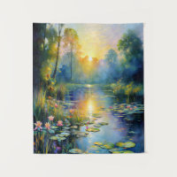 Monet Inspiriert Lily Pond bei Sonnenaufgang Impre
