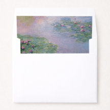 Monet-Inspirierte Seerosen-Hochzeit Briefumschlag-