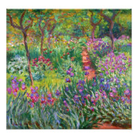 Monet Iris Garden at Giverne Foto Print