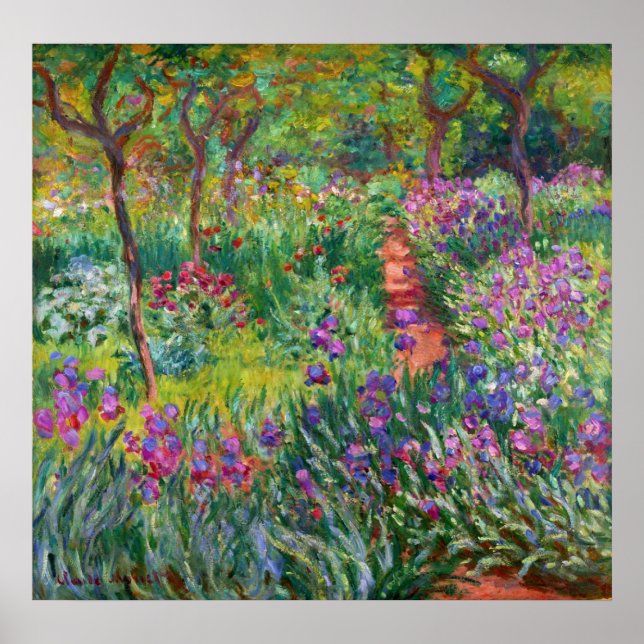 Monet Iris Garden - Giverny Poster (Vorne)