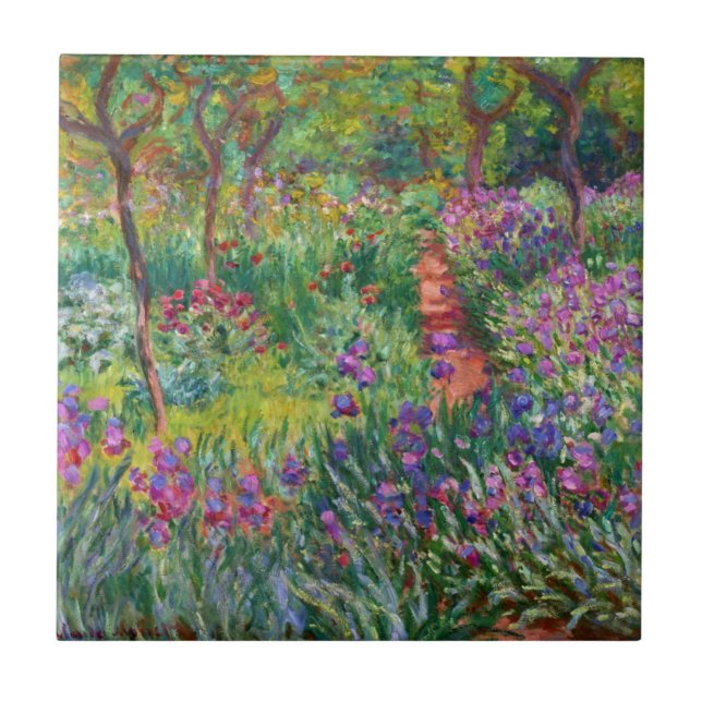 Monet Irisgarten in Giverny Fliese (Vorderseite)