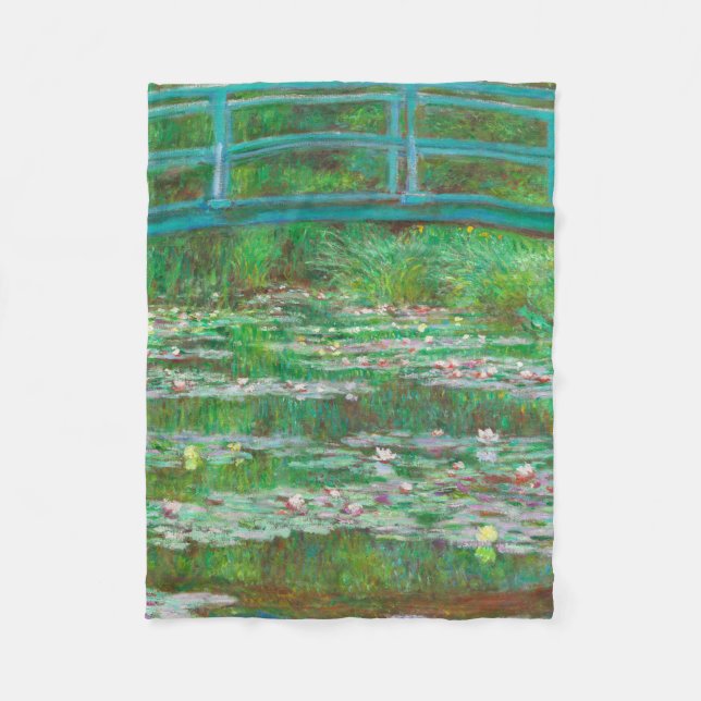Monet Japanese Footbridge Fleecedecke (Vorderseite)