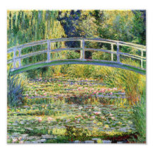 Monet japanische Brücke mit Water Lilies Print