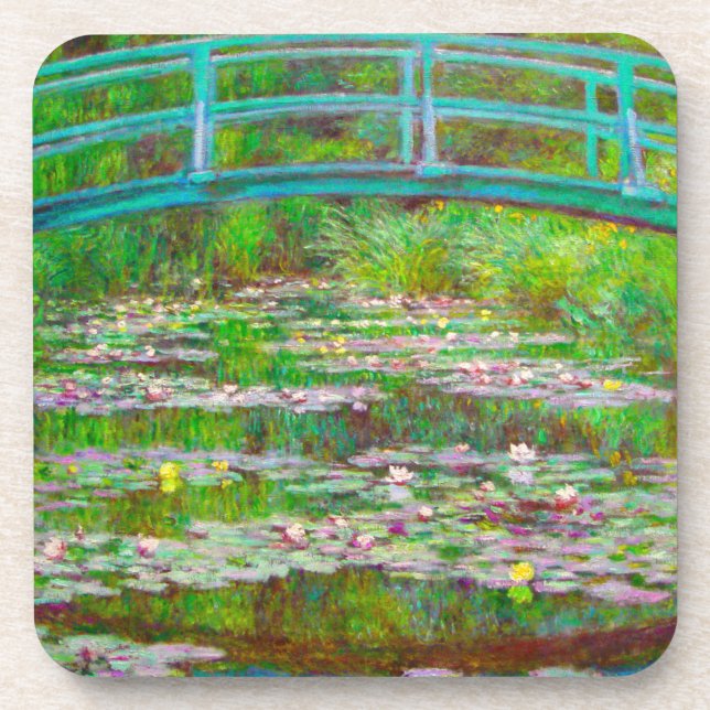 Monet japanische Brücke und Water Lilies Getränkeuntersetzer (Vorderseite)