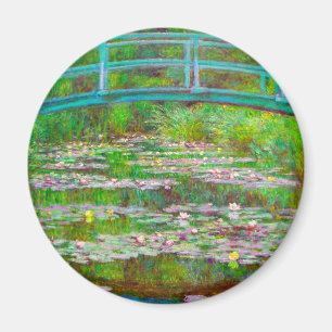 Monet japanische Brücke und Water Lilies Magnet